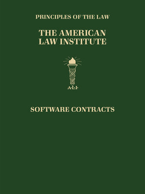 cover image of Principles of the Law, Software Contracts
